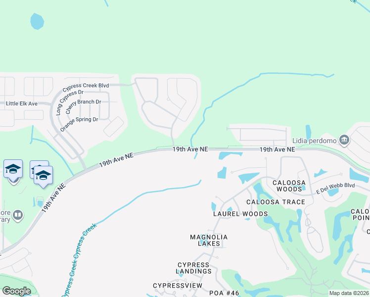 map of restaurants, bars, coffee shops, grocery stores, and more near 4290 19th Avenue Northeast in Sun City Center