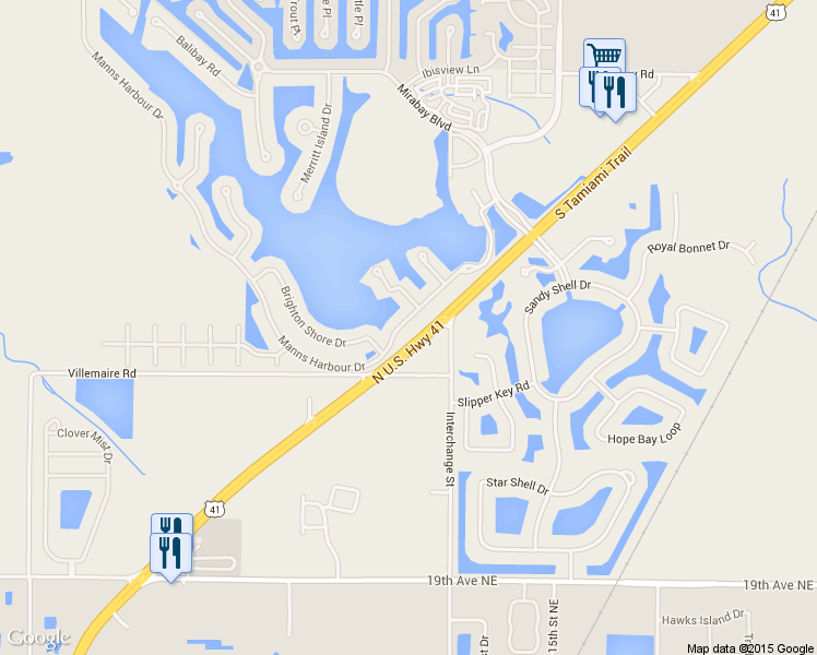 map of restaurants, bars, coffee shops, grocery stores, and more near 424 Manns Harbour Dr in Apollo Beach
