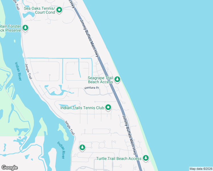 map of restaurants, bars, coffee shops, grocery stores, and more near 216 North Carmel Court in Vero Beach