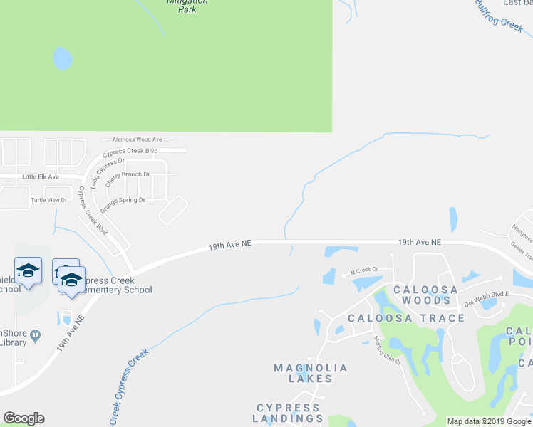 map of restaurants, bars, coffee shops, grocery stores, and more near 4290 19th Avenue Northeast in Sun City Center