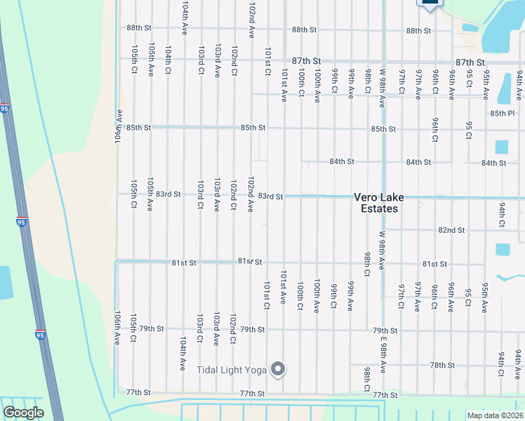 map of restaurants, bars, coffee shops, grocery stores, and more near 8235 101st Court in Vero Beach