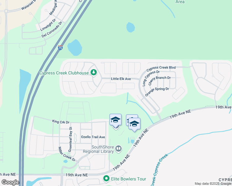 map of restaurants, bars, coffee shops, grocery stores, and more near 7269 Somerset Pond Drive in Sun City Center