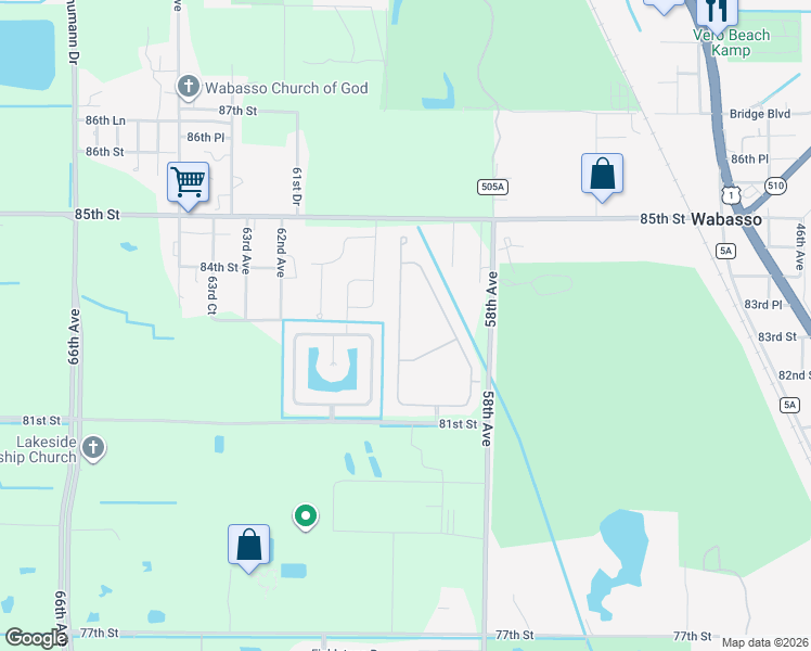 map of restaurants, bars, coffee shops, grocery stores, and more near 5935 Ridge Lake Circle in Vero Beach