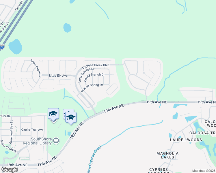 map of restaurants, bars, coffee shops, grocery stores, and more near 8405 Hunters Fork Loop in Sun City Center