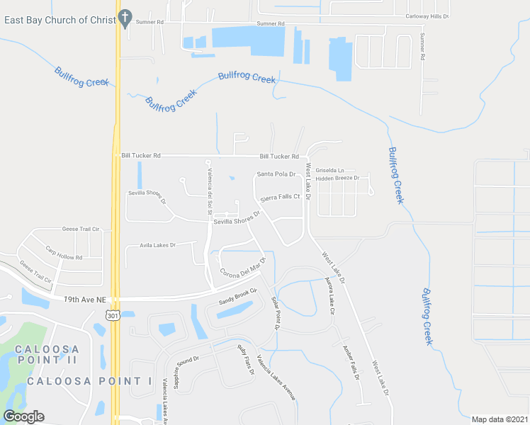 map of restaurants, bars, coffee shops, grocery stores, and more near 15504 Santa Pola Drive in Wimauma