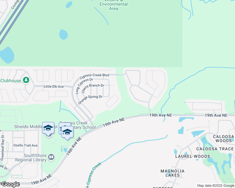 map of restaurants, bars, coffee shops, grocery stores, and more near 8521 Hunters Fork Loop in Ruskin