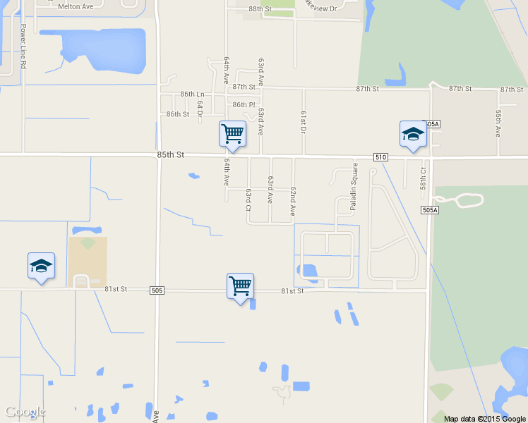 map of restaurants, bars, coffee shops, grocery stores, and more near 8345 63rd Avenue in Vero Beach