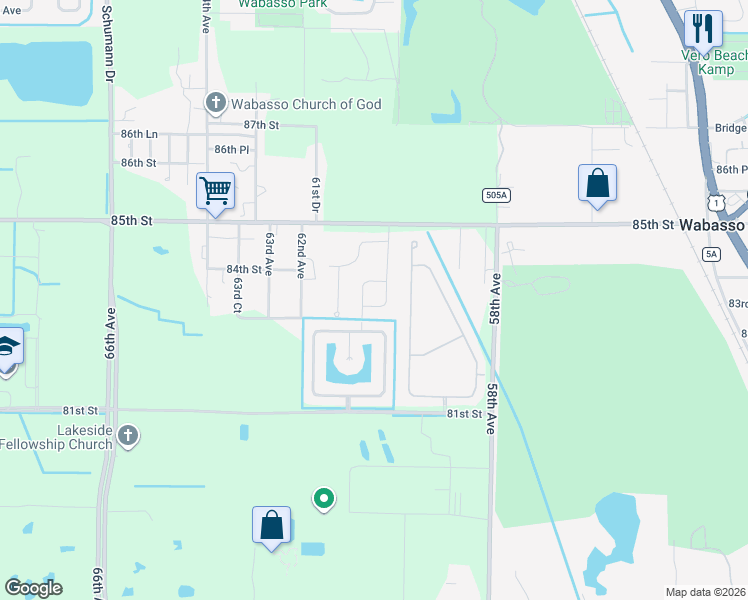 map of restaurants, bars, coffee shops, grocery stores, and more near 8344 Paladin Square in Vero Beach