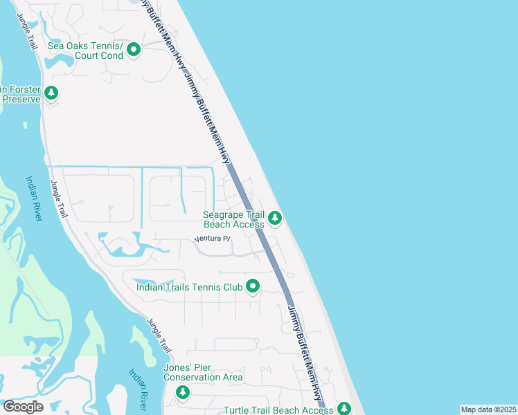 map of restaurants, bars, coffee shops, grocery stores, and more near 8414 Poinciana Place in Indian River Shores