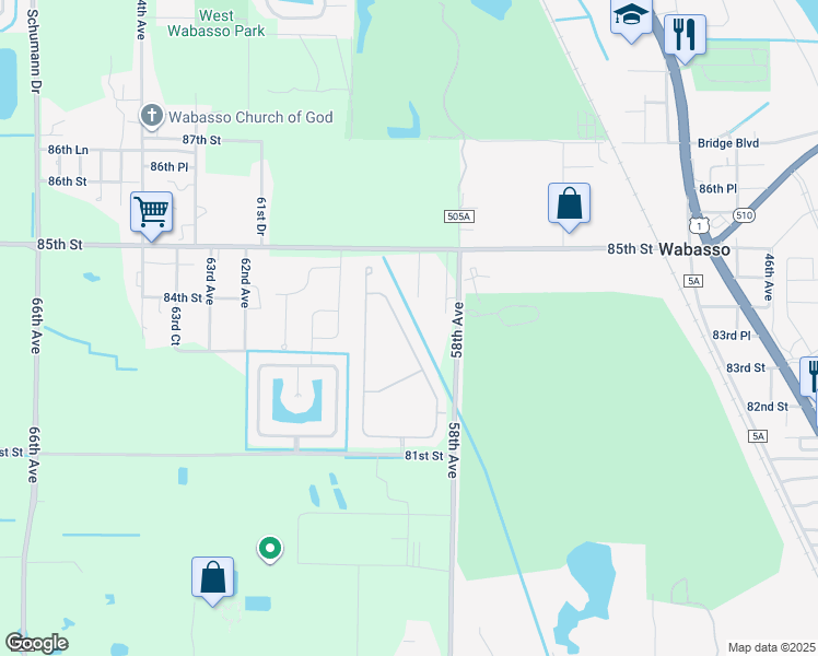 map of restaurants, bars, coffee shops, grocery stores, and more near 6005 Ridge Lake Circle in Vero Beach