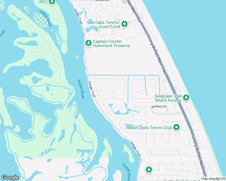 map of restaurants, bars, coffee shops, grocery stores, and more near 1340 Riverside Lane in Vero Beach