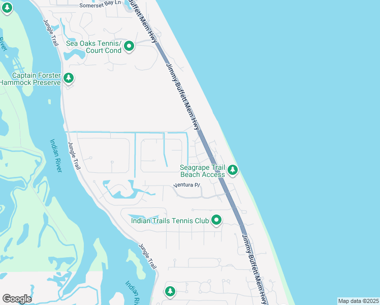 map of restaurants, bars, coffee shops, grocery stores, and more near 8445 Florida A1A in Vero Beach