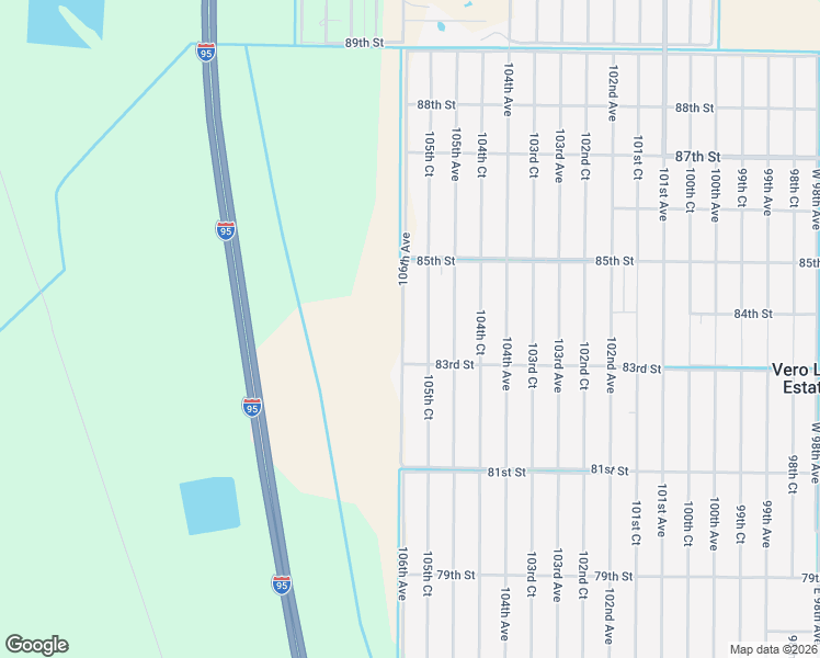map of restaurants, bars, coffee shops, grocery stores, and more near 8376 106th Avenue in Vero Beach