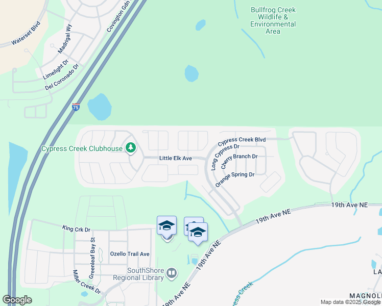 map of restaurants, bars, coffee shops, grocery stores, and more near 7810 Maroon Peak Drive in Ruskin