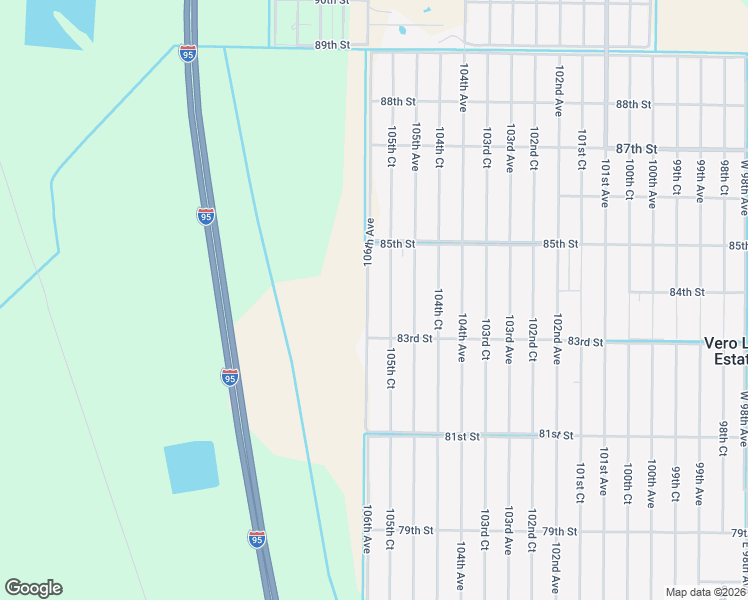 map of restaurants, bars, coffee shops, grocery stores, and more near 8376 106th Avenue in Vero Beach