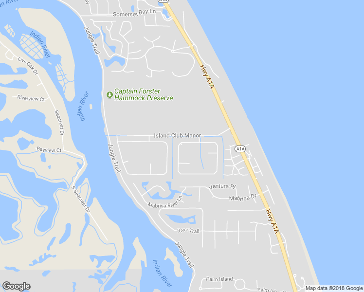 map of restaurants, bars, coffee shops, grocery stores, and more near 834 Island Club Square in Vero Beach