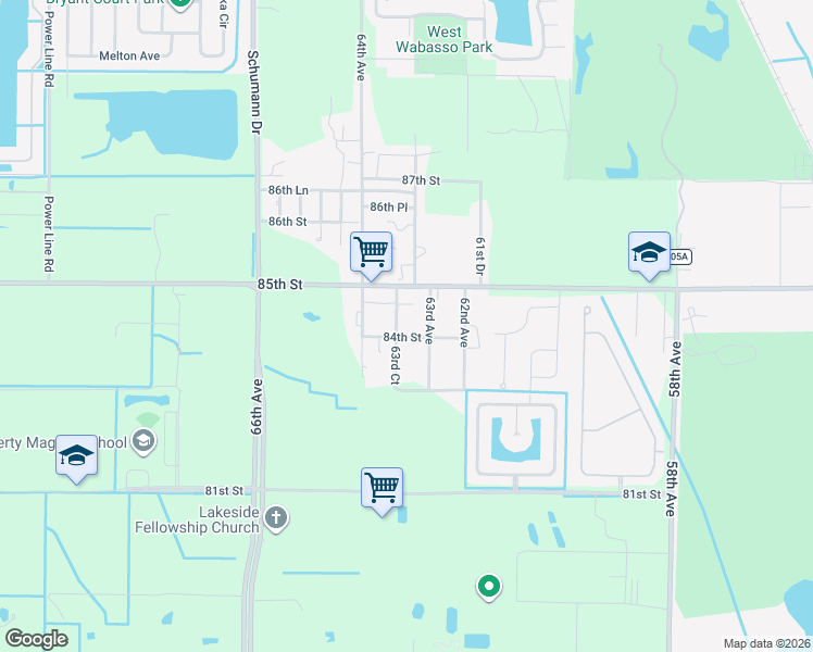 map of restaurants, bars, coffee shops, grocery stores, and more near 8465 63rd Avenue in Vero Beach