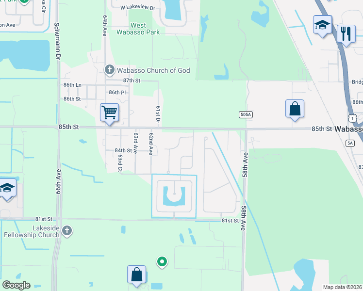map of restaurants, bars, coffee shops, grocery stores, and more near 6093 Scott Story Way in Vero Beach