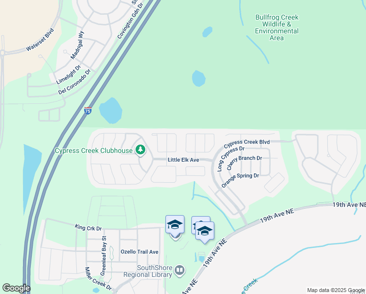 map of restaurants, bars, coffee shops, grocery stores, and more near 7524 Maroon Peak Drive in Sun City Center