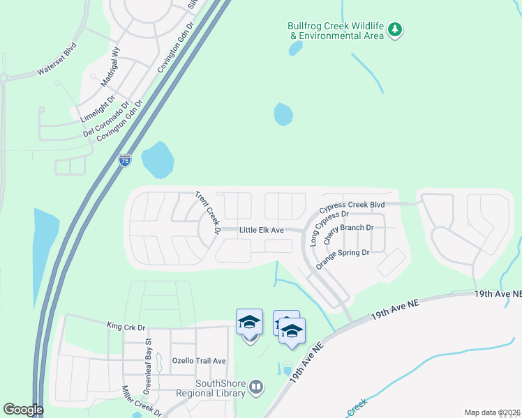 map of restaurants, bars, coffee shops, grocery stores, and more near 7526 Maroon Peak Drive in Sun City Center