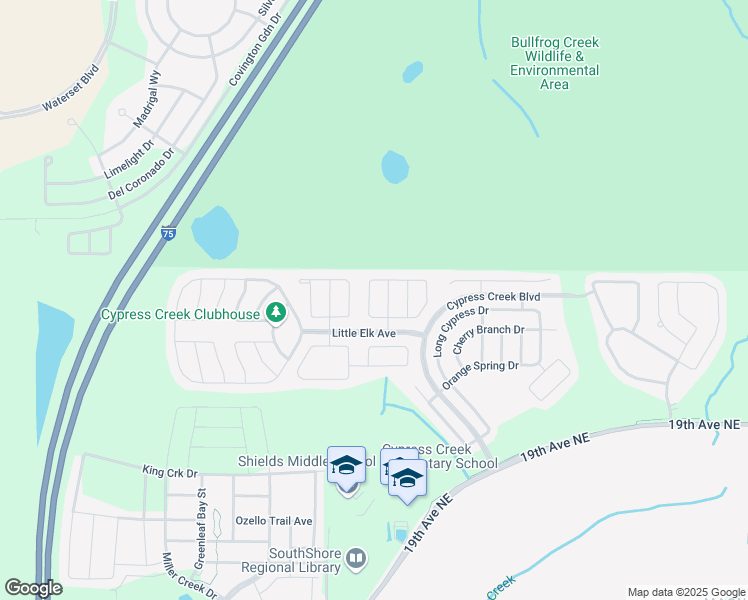 map of restaurants, bars, coffee shops, grocery stores, and more near 7340 Lumber Port Drive in Ruskin