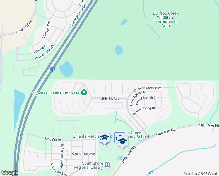 map of restaurants, bars, coffee shops, grocery stores, and more near 7530 Maroon Peak Drive in Sun City Center