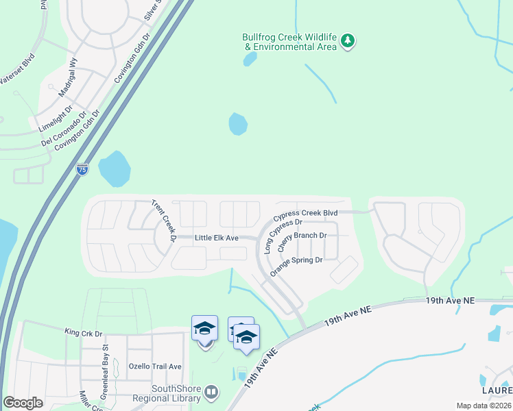 map of restaurants, bars, coffee shops, grocery stores, and more near 7719 Maroon Peak Drive in Ruskin