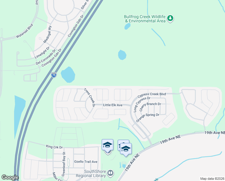 map of restaurants, bars, coffee shops, grocery stores, and more near 7316 Lumber Port Drive in Ruskin