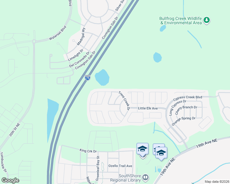 map of restaurants, bars, coffee shops, grocery stores, and more near 6218 Trent Creek Drive in Sun City Center
