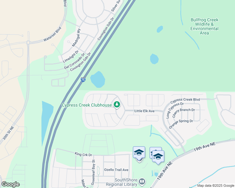 map of restaurants, bars, coffee shops, grocery stores, and more near 6203 Trent Creek Drive in Ruskin