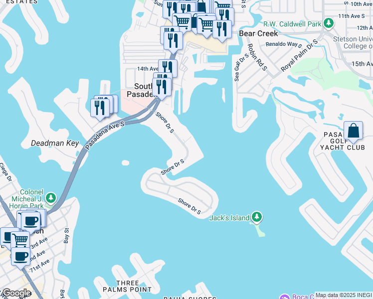 map of restaurants, bars, coffee shops, grocery stores, and more near in South Pasadena