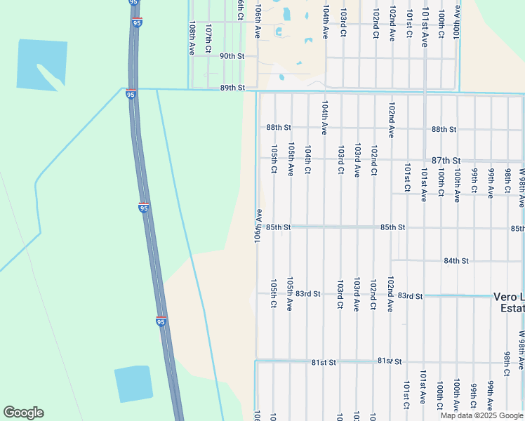 map of restaurants, bars, coffee shops, grocery stores, and more near 8546 106th Avenue in Vero Beach