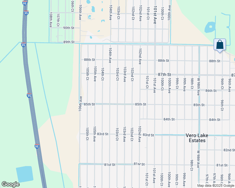 map of restaurants, bars, coffee shops, grocery stores, and more near 8555 103rd Court in Vero Beach