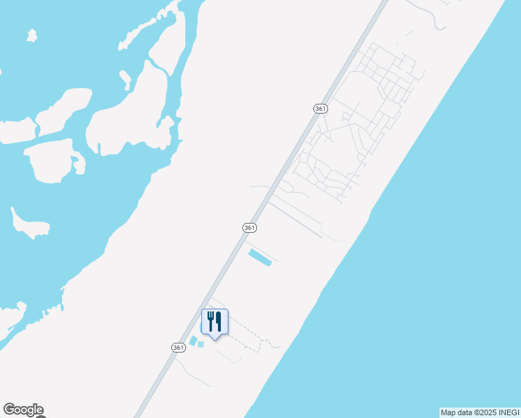 map of restaurants, bars, coffee shops, grocery stores, and more near 6109 Highway 361 in Port Aransas
