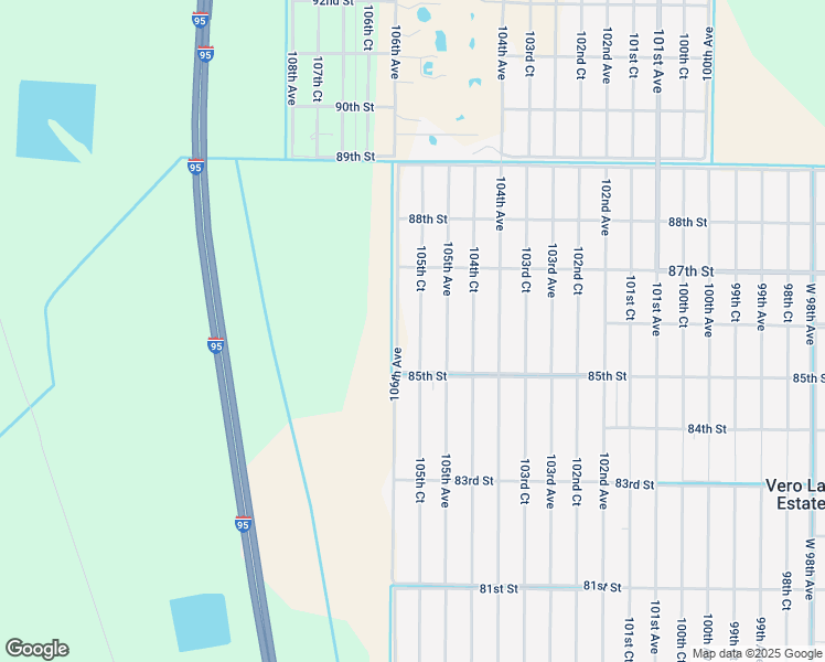 map of restaurants, bars, coffee shops, grocery stores, and more near 8546 106th Avenue in Vero Beach