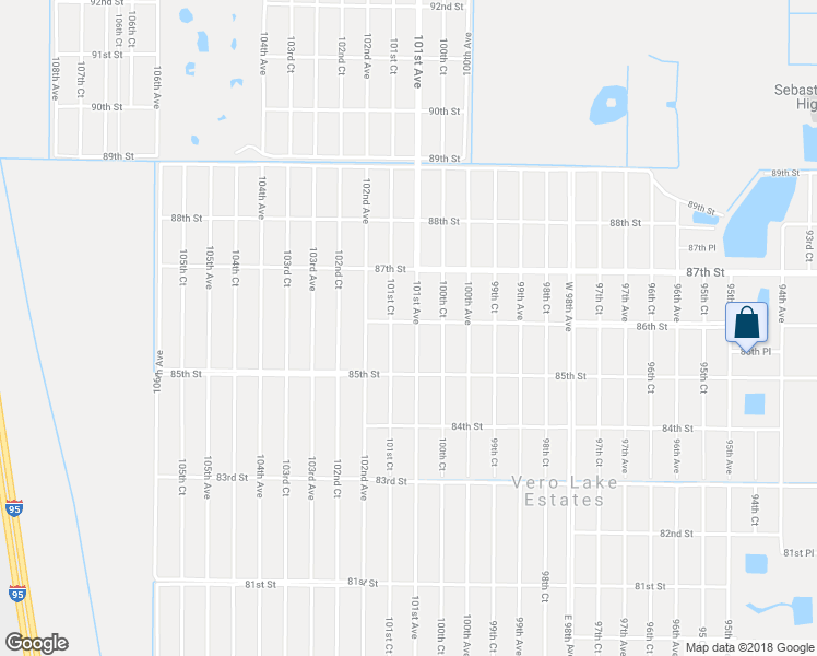 map of restaurants, bars, coffee shops, grocery stores, and more near 10115 86th Street in Vero Beach