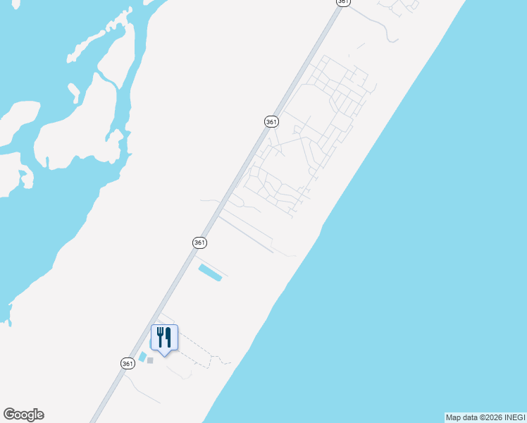 map of restaurants, bars, coffee shops, grocery stores, and more near 5973 Texas 361 in Port Aransas