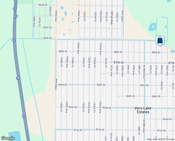 map of restaurants, bars, coffee shops, grocery stores, and more near 8635 103rd Avenue in Vero Beach