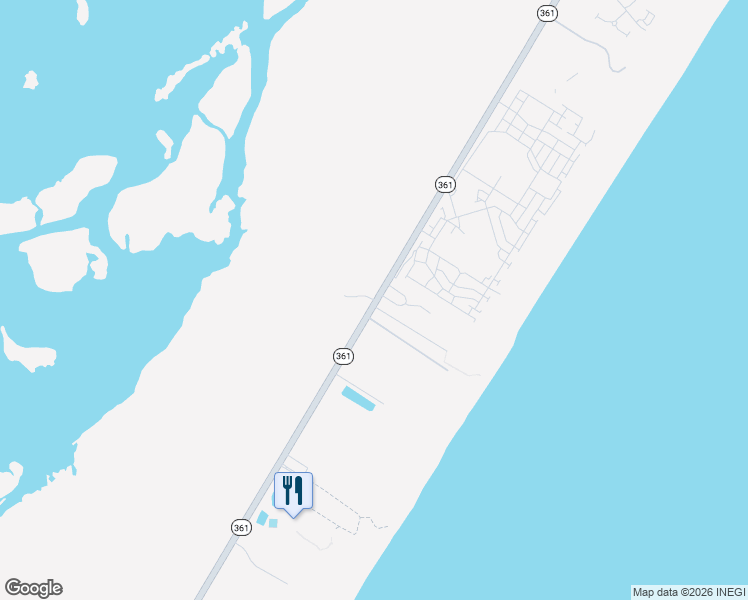 map of restaurants, bars, coffee shops, grocery stores, and more near 5971 Texas 361 in Port Aransas