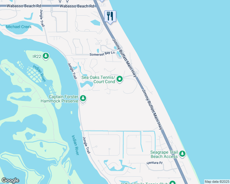 map of restaurants, bars, coffee shops, grocery stores, and more near 1340 Winding Oaks Circle West in Vero Beach