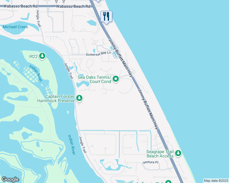 map of restaurants, bars, coffee shops, grocery stores, and more near 1340 Winding Oaks Circle West in Vero Beach