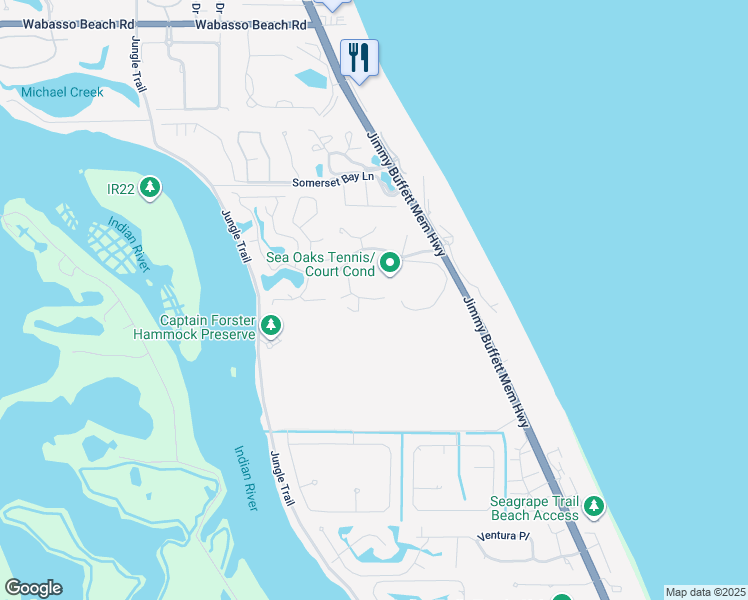 map of restaurants, bars, coffee shops, grocery stores, and more near 1462 Winding Oaks Circle West in Vero Beach
