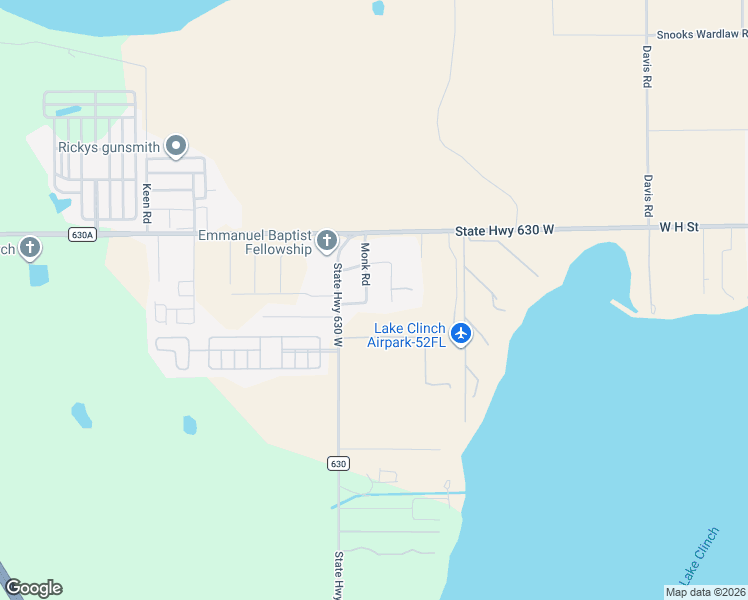 map of restaurants, bars, coffee shops, grocery stores, and more near 201 Brooks Road in Frostproof