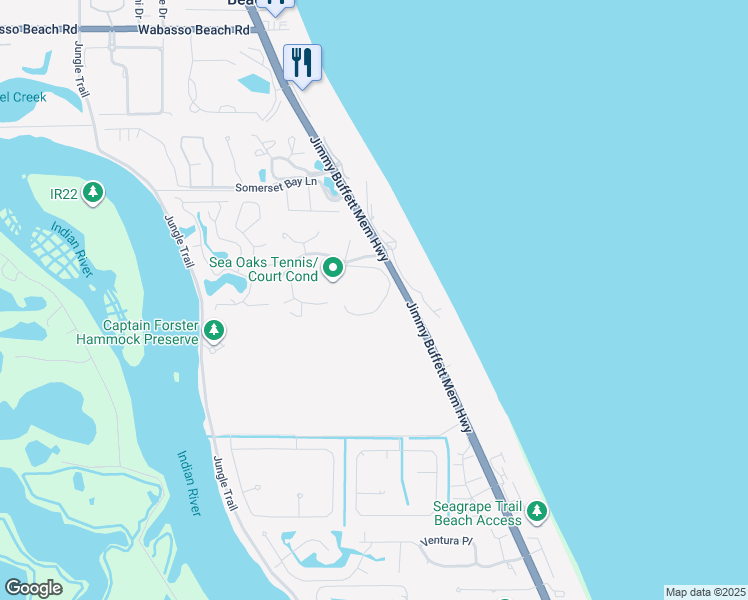 map of restaurants, bars, coffee shops, grocery stores, and more near 1295 Winding Oaks Circle East in Vero Beach