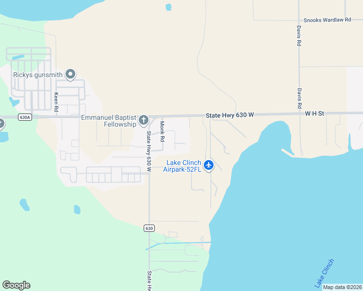map of restaurants, bars, coffee shops, grocery stores, and more near 318 Brooks Road in Frostproof