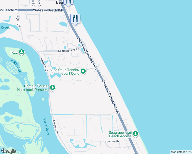 map of restaurants, bars, coffee shops, grocery stores, and more near 1235 Winding Oaks Circle East in Vero Beach