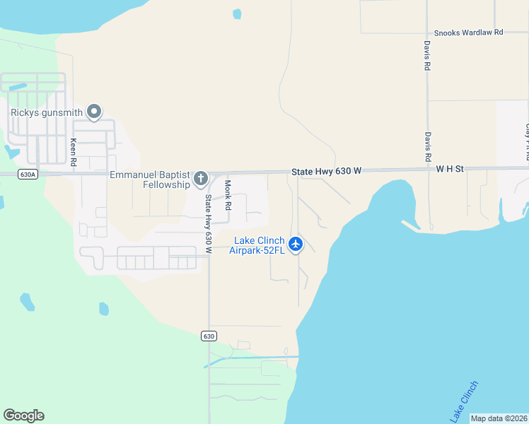 map of restaurants, bars, coffee shops, grocery stores, and more near 318 Brooks Road in Frostproof