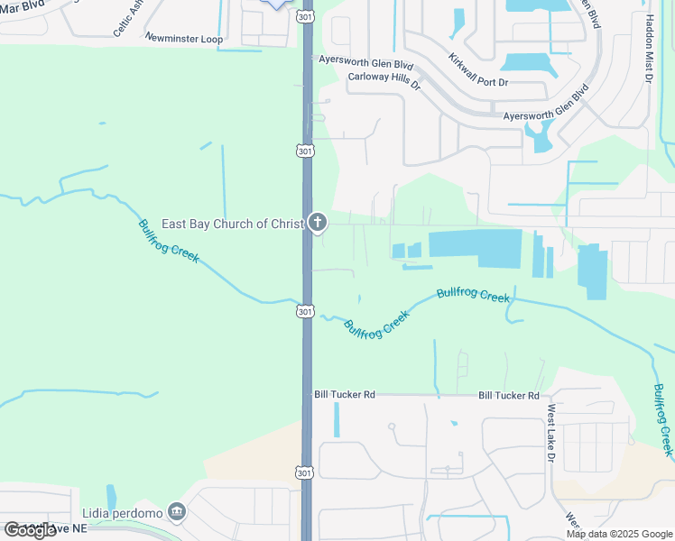map of restaurants, bars, coffee shops, grocery stores, and more near 15040 Us Highway 301 South in Wimauma