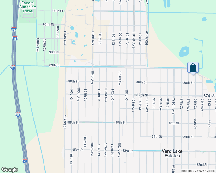 map of restaurants, bars, coffee shops, grocery stores, and more near 8825 103rd Avenue in Vero Beach