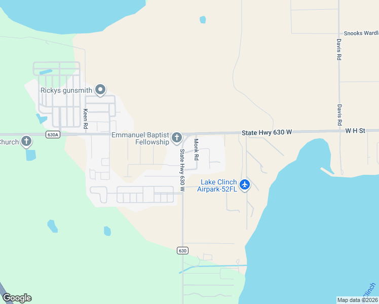map of restaurants, bars, coffee shops, grocery stores, and more near 120 Brooks Road in Frostproof